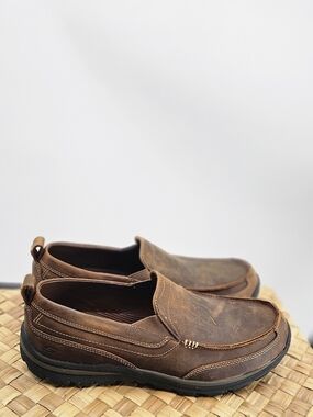 Skecher Brown Loafers Extra Wide Fit Size 11.5
